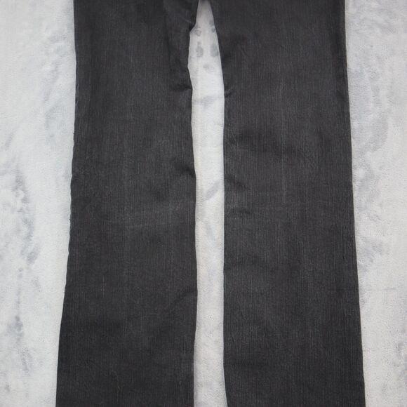 DNKY Pants Womens 6 Black Bootcut Low Rise Stretch Button Studded Denim Jeans - Picture 15 of 16